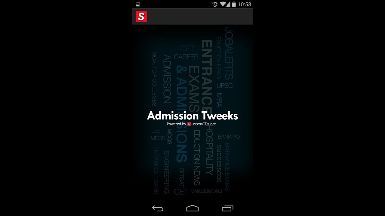Admission Tweeks